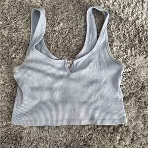 Garage Light Blue Ribbed Women's Tank Top